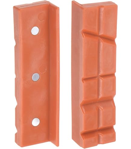 2x 4/5/6in PPT Bench Vice Jaw For Pads Magnetic Soft Pad Jaw Rubber For Metal Vise Bench Machine Tools Mill & Drill Press Parts - 1420