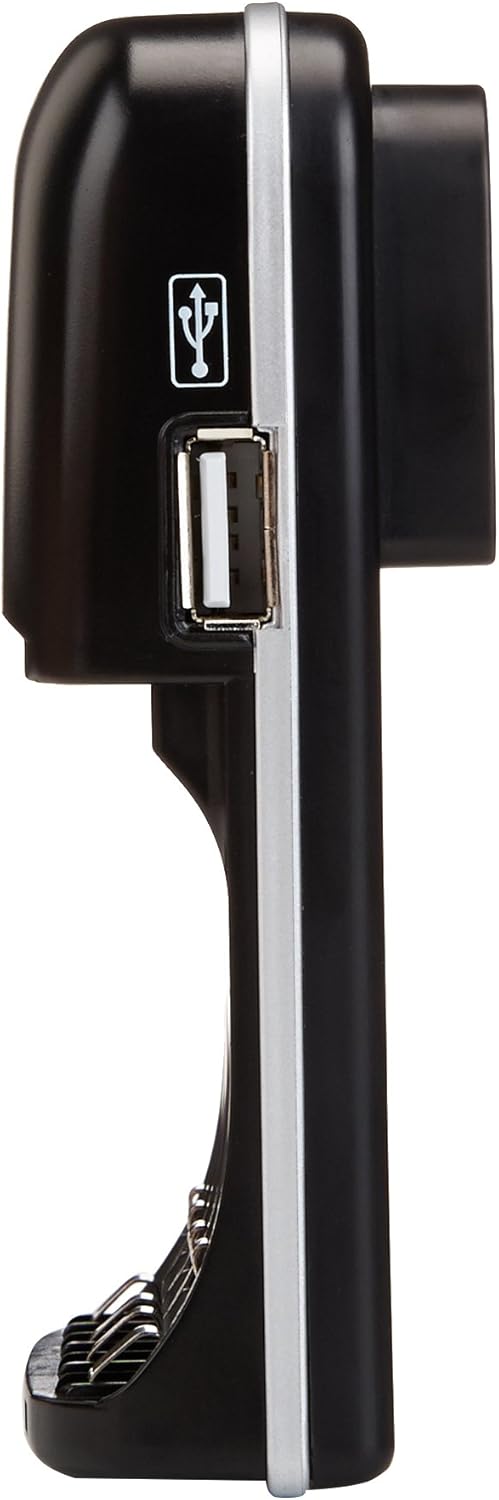 Basics Ni-MH AA & AAA Battery Charger With USB Port for Rechargeable Batteries: Home Audio & Theater