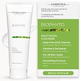 -CHRISTINA- Biophyto Mild Facial Cleanser with Green Tea &amp; Cucumber, 250 ml | Soapless Gentle Face Wash and Daily Facial Cleanser for All Skin Types