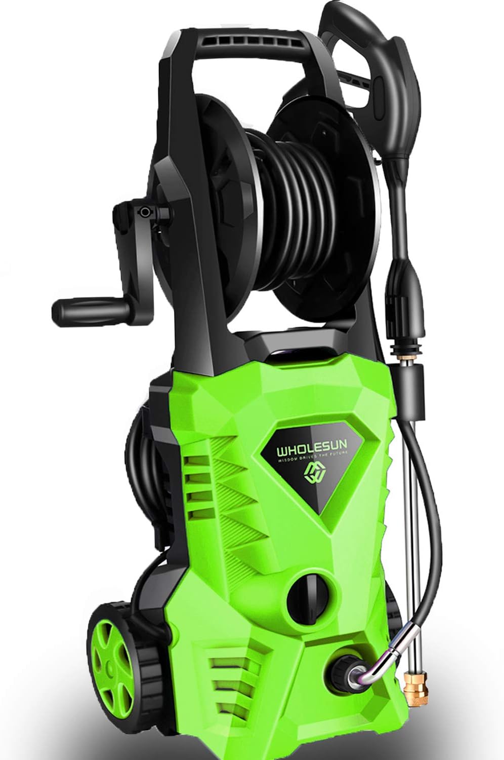 WHOLESUN 3000PSI Electric Pressure Washer 2.4GPM 1600W Power Washer with Hose Reel and Brush Green : Garden & Outdoor