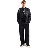 Armani Exchange mens Quilted Jacquard Bomber Jacket