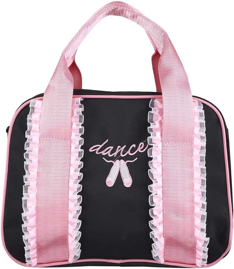 Tbest Dance Shoulder Bag,Ballet Bag Hnadbag Shouler Ballet Bag Girls Ballet Dance Kids handbag Single Shoulder Sports Zipper Bag for Kids (12 Black) - Image 4