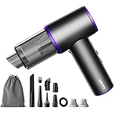 Aihoye Car Vacuum Portable Cordless, 22000PA High Power Mini Vacuum Cleaner with Brushless Motor, 4-in-1 Handheld Vacuum Cleaner & Air Duster for Car, Home, Office, Camping, Pet