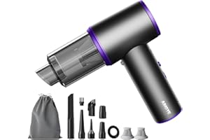 Aihoye Car Vacuum Portable Cordless, 22000PA High Power Mini Vacuum Cleaner with Brushless Motor, 4-in-1 Handheld Vacuum Cleaner & Air Duster for Car, Home, Office, Camping, Pet