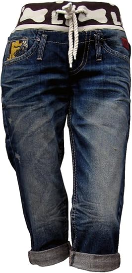 Amazon Lolita Jeans ロリータジーンズ 1172 レディース クロップド デニム ウエストリブ Xs カプリ クロップトパンツ 通販