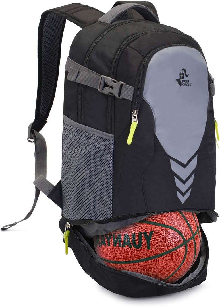 Lightweight 35L Basketball Backpack, Sports and Gym Backpack with Ball