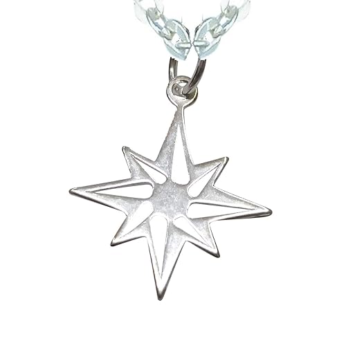 Sicuore Collier Avec Pendentif étoile Polaire Rose Des