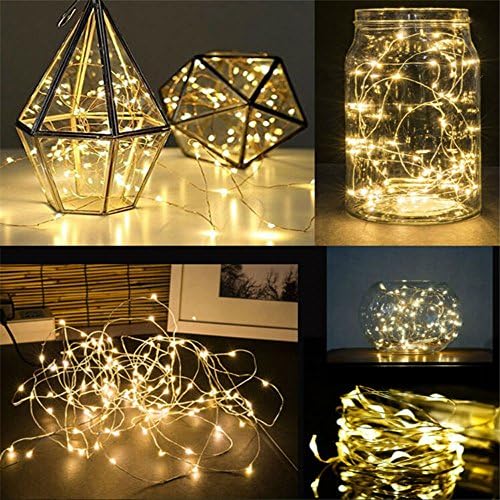 2 Pack 7.2Ft 20 LED String Lights Dimmable Waterproof Decorative Lights for Bedroom, Patio, Garden, Gate, Yard, Parties, Wedding Warm White