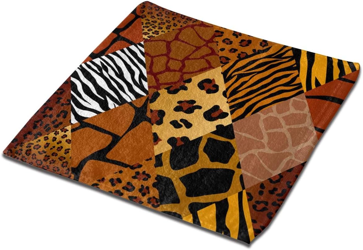Yxungdiy Square Bathroom Towel 1Pcs Patchwork Textile Pattern Seamless Quilting Absorbent For Camping Beach Yoga Or Bath