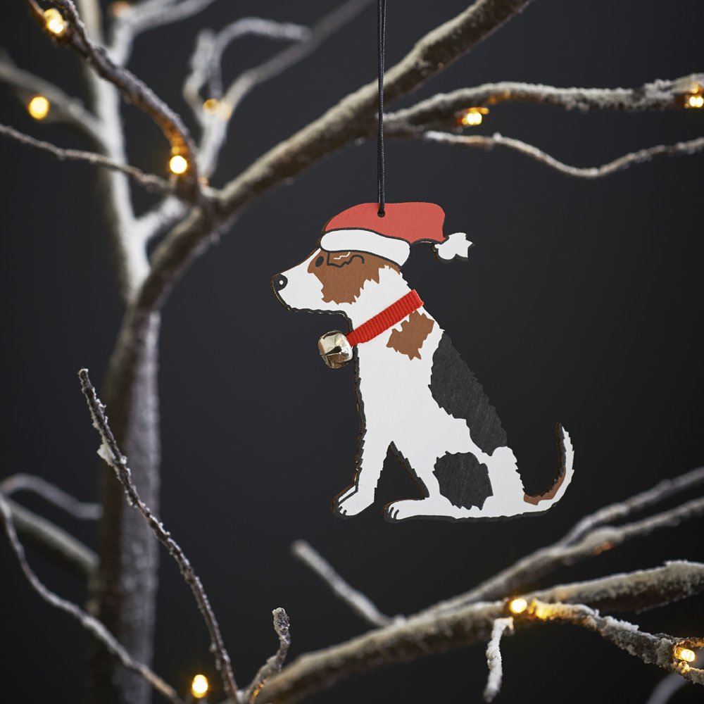 Sweet William Jack Russell Christmas decoration, Wood, Multi-Colour