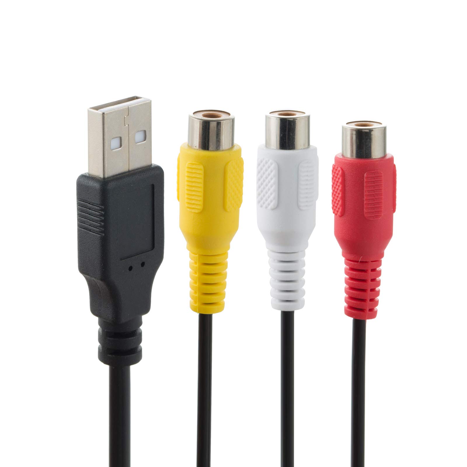 Photo 1 of USB to RCA Cable 5FT, USB 2.0 A Female to 3 RCA Female Adapter Cord AV Composite Cord for DVDs, Digital Cameras, Camcorder Connecting to TV/PC/Computer (Required Device Must Have Version Function)