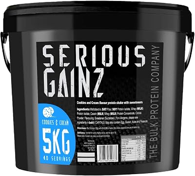 The Bulk Protein Company SERIOUS GAINZ Whey Protein Powder 5kg Cookies & Cream