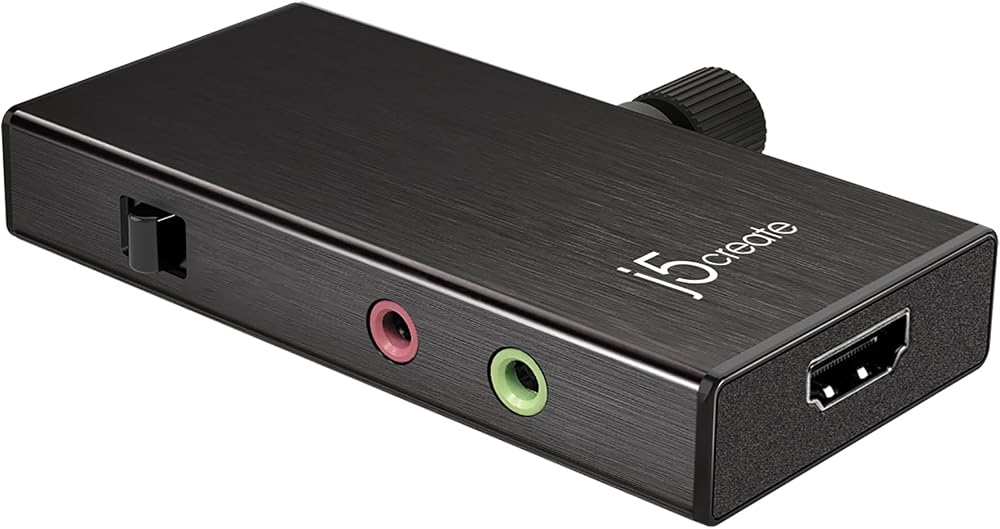 j5create Live Capture Card HDMI to USB-C 1080p 60FPS PD 60W PC Xbox PS JVA02