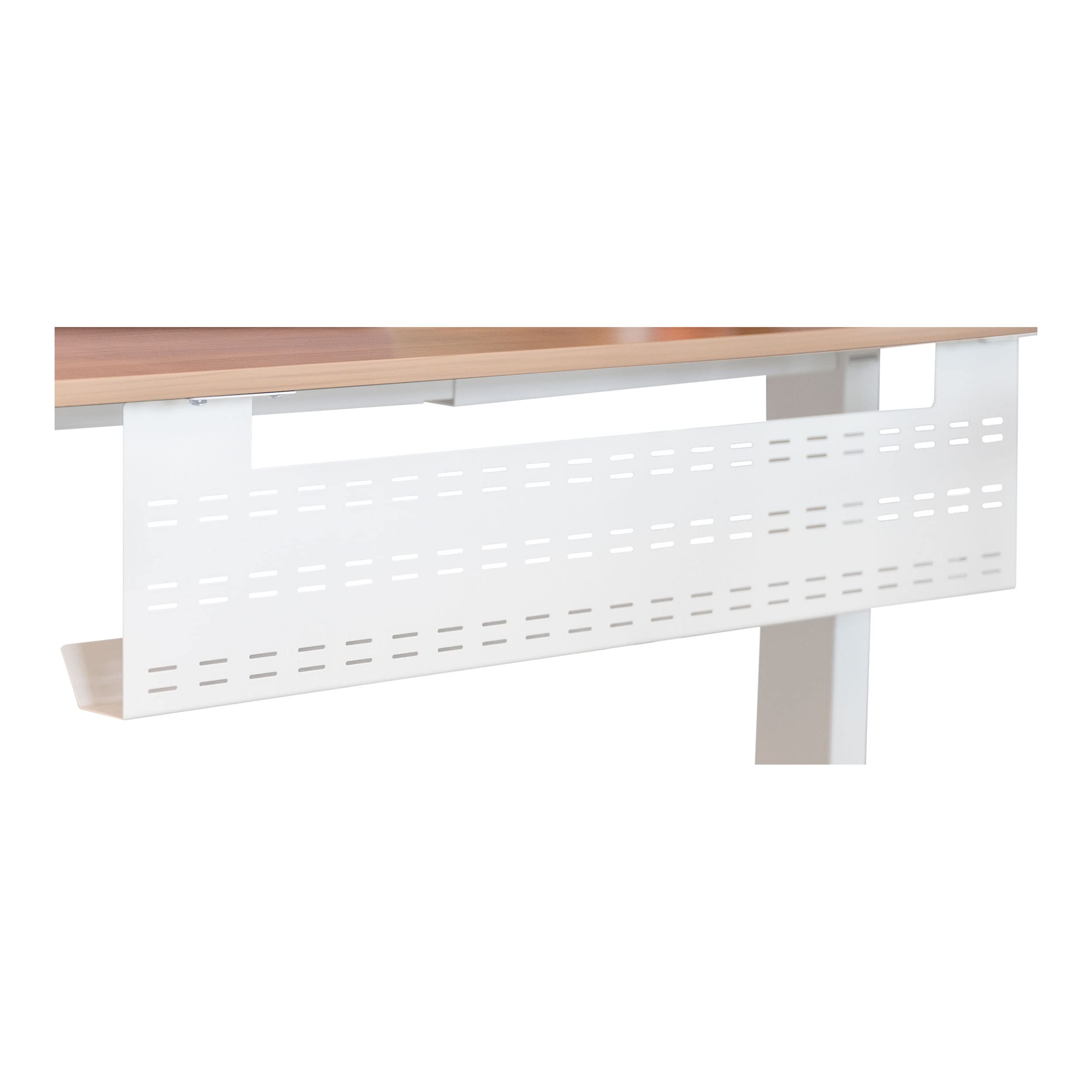 Photo 1 of Stand Up Desk Store Under Desk Cable Management Tray Horizontal Computer Cord Raceway and Modesty Panel (White, 39")