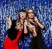 Royal Blue Foil Fringe Curtain 3 Ft x 8 Ft Pack of 2 Bridal and Baby Shower Mermaid Shark Sweet 16 Birthday Bachelorette Engagement Halloween Party Backdrop Decorations