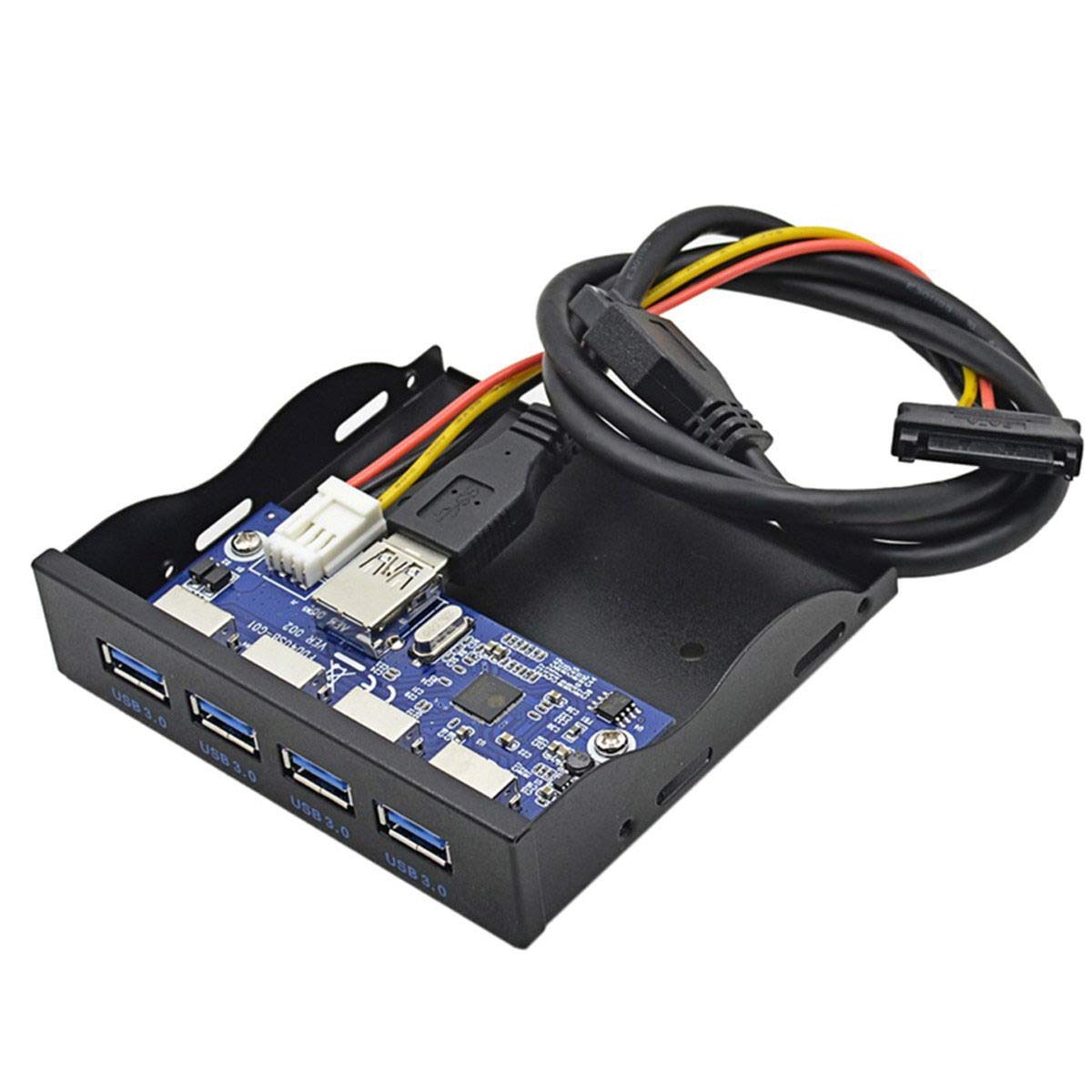 cablecc U3-096 USB 3.0 HUB 4 Ports Front Panel to Motherboard 20Pin Connector Cable for 3.5 inch Floppy Bay