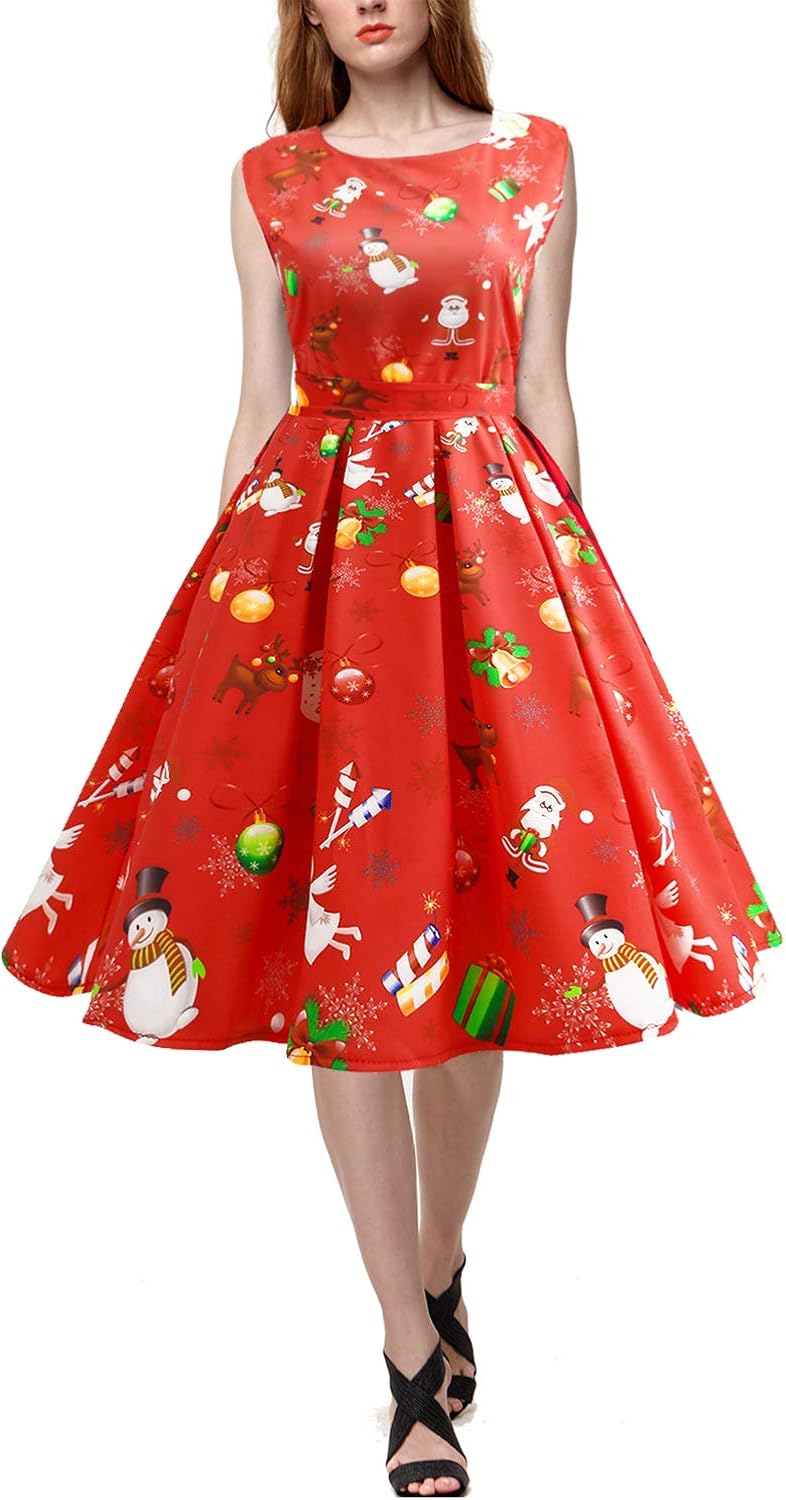 red christmas cocktail dress
