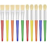 Anezus Large Chubby Paint Brushes Round and Flat Preschool Paint Brushes for Washable Paint Acrylic Paint For Toddler , 10Pcs