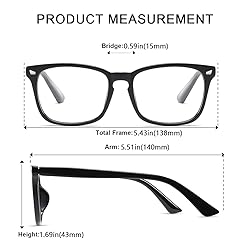 aisswzber Unisex Stylish Square Non-Prescription