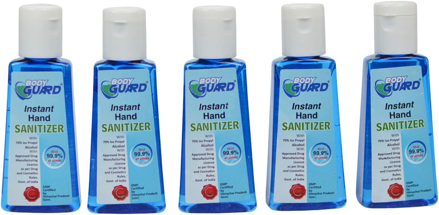 Instant Hand Gel Sanitizer Travel Size UK Seller x 5 Bottles