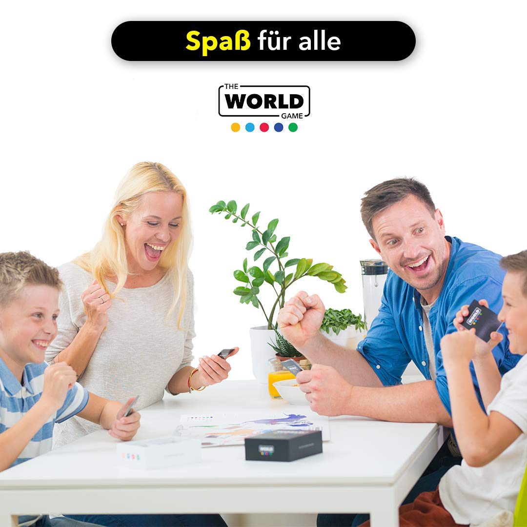 The World Game - Geographie Kartenspiel - Lernspiel für Kinder, Familie und Erwachsene - Welt Brettspiele für 2-6 Personen - Deutsche 7