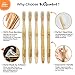 Natural Classic Bamboo Toothbrushes (Pack of 5) for Adults With Soft Bio-Based Nylon Bristles - Individually Packed & Numbered, Organic Compostable Plastic Free Packaging