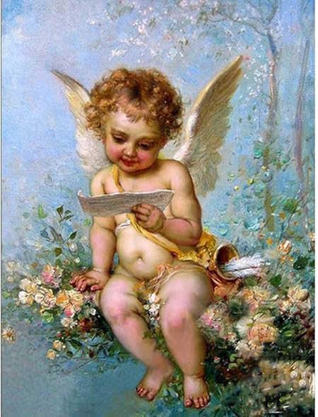 Diamant Broderie Enfant Ange Bebe Image Coller Diamant Puzzle Peinture Au Point De Croix Kits Mosaique Kits Motif 40 50cm Amazon Fr Cuisine Maison