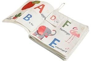 Soft Baby Book - Interactive Touch and Feel Teething Book | Education Activity Kids Visual Stimulation Toys for Balcony Livin