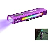 Wurkkos HD01 UV Flashlight, Rechargeable EDC Flashlight, Led Flashlight | with 365nm UV Light, 1200 Lumens Flat Flashlight with RGB, Pocket Light for Emergency, Pet Urine Detection(Purple)