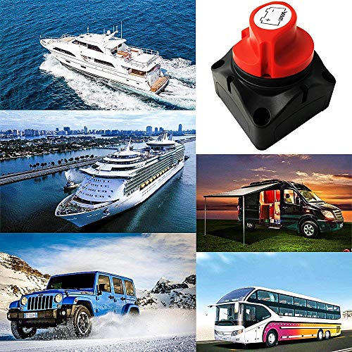 Battery Disconnect Switch Isolator Master Switches for Marine Boat Car Vehicles 12V/24V Battery Switch Master Isolator Cut On/Off Disconnect Switch for RV Battery Marine Boat Car Vehicle Waterproof - Thumbnail 6