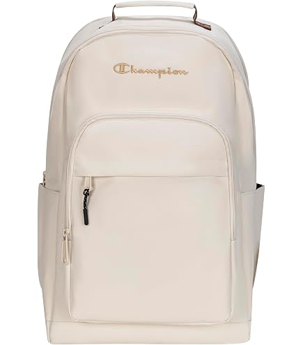 Champion Venice Laptop Backpack in Crinkle Nylon with Padded Adjustable Straps, Water Bottle Pocket for Work, Travel, Commute, Western Khaki, One Size : Electronics