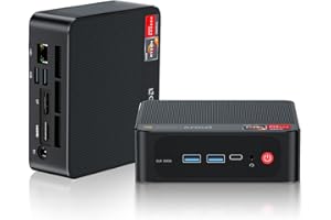 Beelink SER5 MAX Mini PC, AMD Ryzen 7 6800H (8C/16T, up to 4.7GHz), 32GB LPDDR5 1TB NVME SSD, Mini Desktop Computer Support 4K@60Hz/WiFi6/BT5.2/DP1.4/HDMI/Type-C/Gaming PC