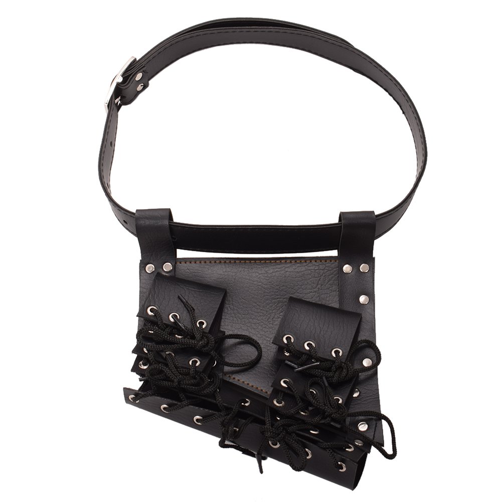 BLESSUME Medieval Rapier Frog Holster with Belt Cross Lacing Holder Belt for 3 Swords