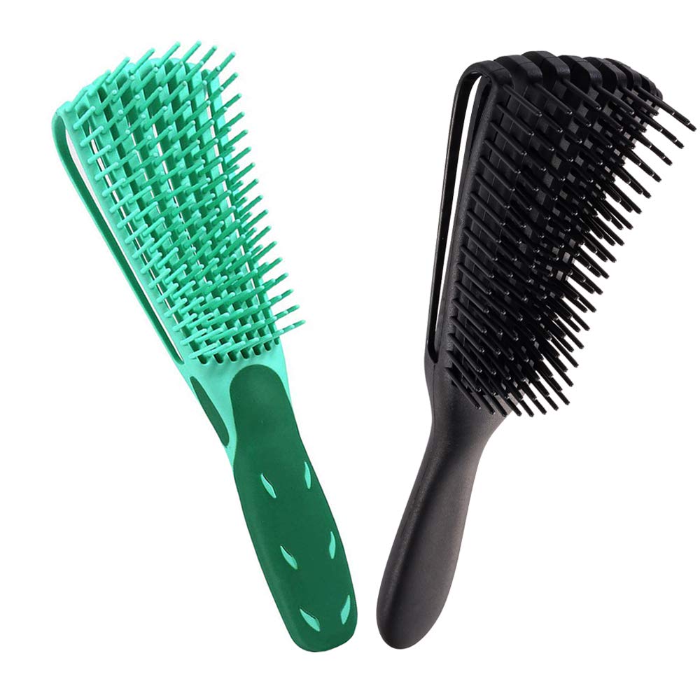 2 Pack Detangler Brush for Natural Black Hair Detangling