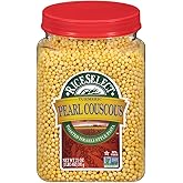 RiceSelect Pearl Couscous with Turmeric, Israeli-Style Wheat Couscous Pasta, Non-GMO, 21-Ounce Jar, (Pack of 1)