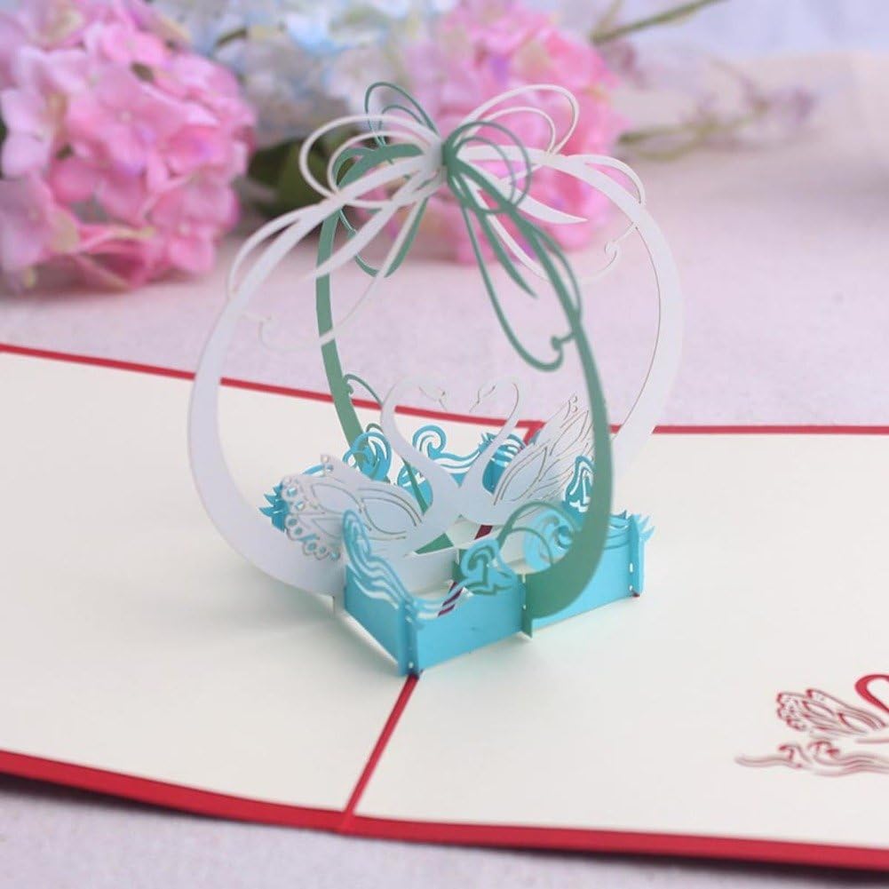 Mother's day Card 3d Pop-up christmas Wish Birthdays Holiday Wedding card Gift-T 6x6inch