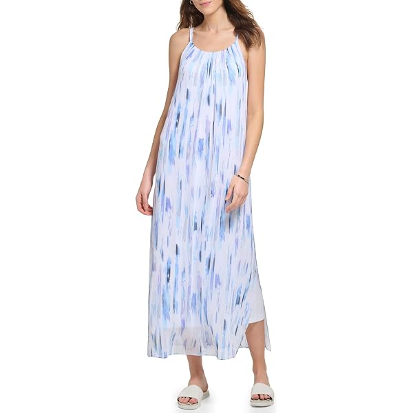 Amazon.com: DKNY Jeans Womens Summer Slub Maxi Dress Tan M : Clothing,  Shoes & Jewelry