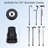 SupreGear 4-Pack Rubber Cane Tips 19mm Non-Slip End Caps for Walking Sticks view 4