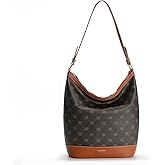 ICOLRAE Hobo Tote Bag for Women Work Vegan Leather Small Shoulder Bag Travel Office Slouchy Handbag Bucket Purses