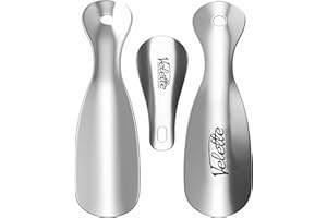 Velette 16.5" Long Shoe Horn Long Shoe Handle for Boots, 7.5" Travel Shoe Helper, Shoe Horns for Seniors, Men, Women