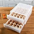 FiiMan 60 Grid Large Capacity Drawer type Egg Holder, Household Egg Fresh Storage Box, Multi-Layer Chicken Egg Storage Container