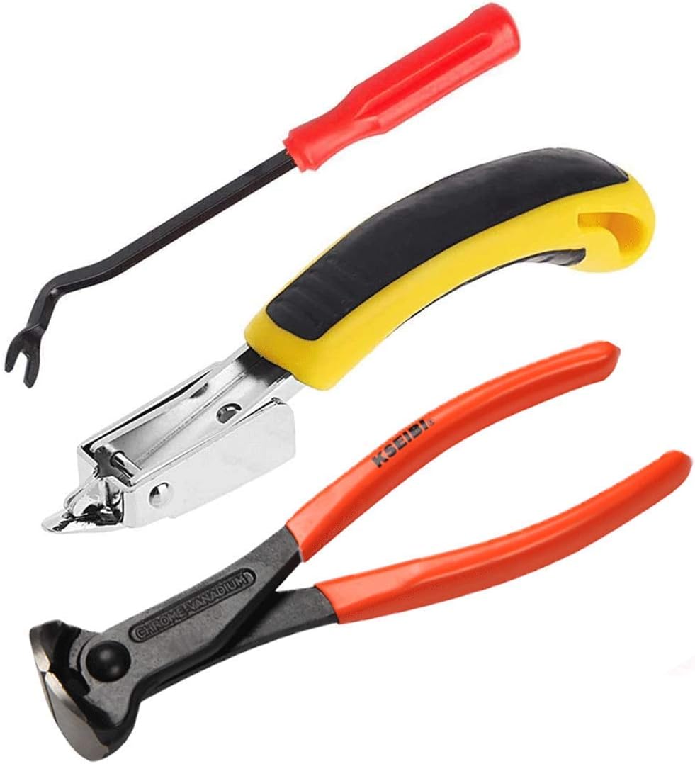 3 Pieces Nail Pullers Nail Remover Tool Alimtee Heavy Duty Upholstery and Construction Staple
