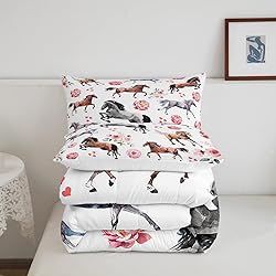 Erosebridal Horse Comforter Set King Size for Men