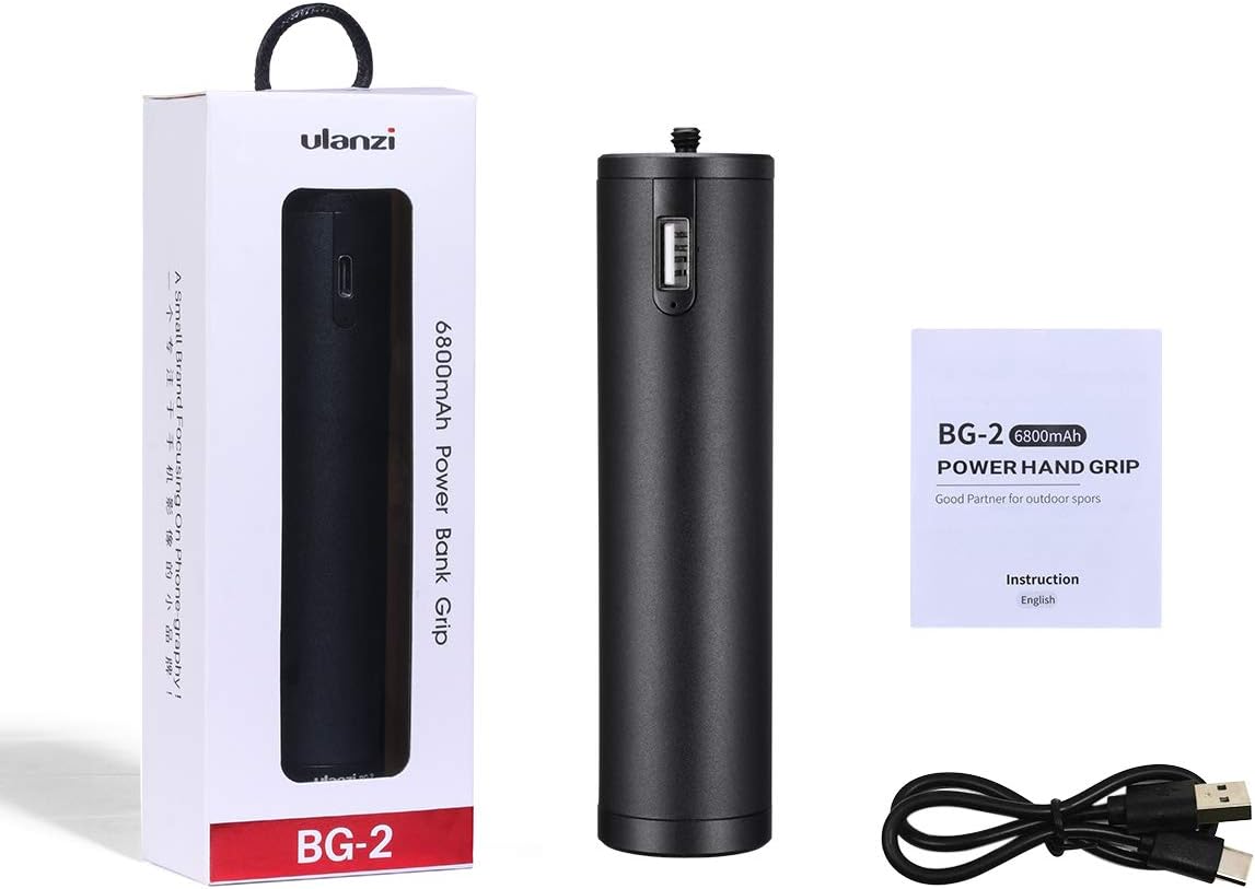 ULANZI BG-2 6800mAh Power Bank Hand Grip for Sony RX100 VII Canon G7X Mark III Compact Digital Cameras, GoPro 8 7 6 5 Action Cameras, DJI OSMO Pocket, and iPhone 11 Samsung Google OnePlus Smartphones: Electronics
