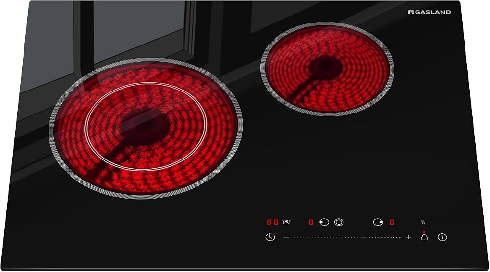 GASLAND 21 Inch Electric Cooktop 2 Burner, Built-in, 220-240V | ETL Certified, 16 Power Levels, Slide Touch Control, Timer, P