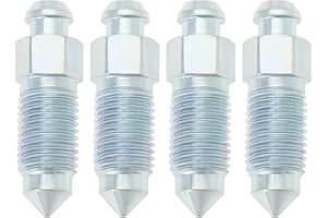 OTOTEC 4Pcs Q235 Steel Brake Caliper Bleed Screw 3/8-24 Brake Caliper Bleed Screw Nipple Compatible with Harley-Davidson 502660 Silver