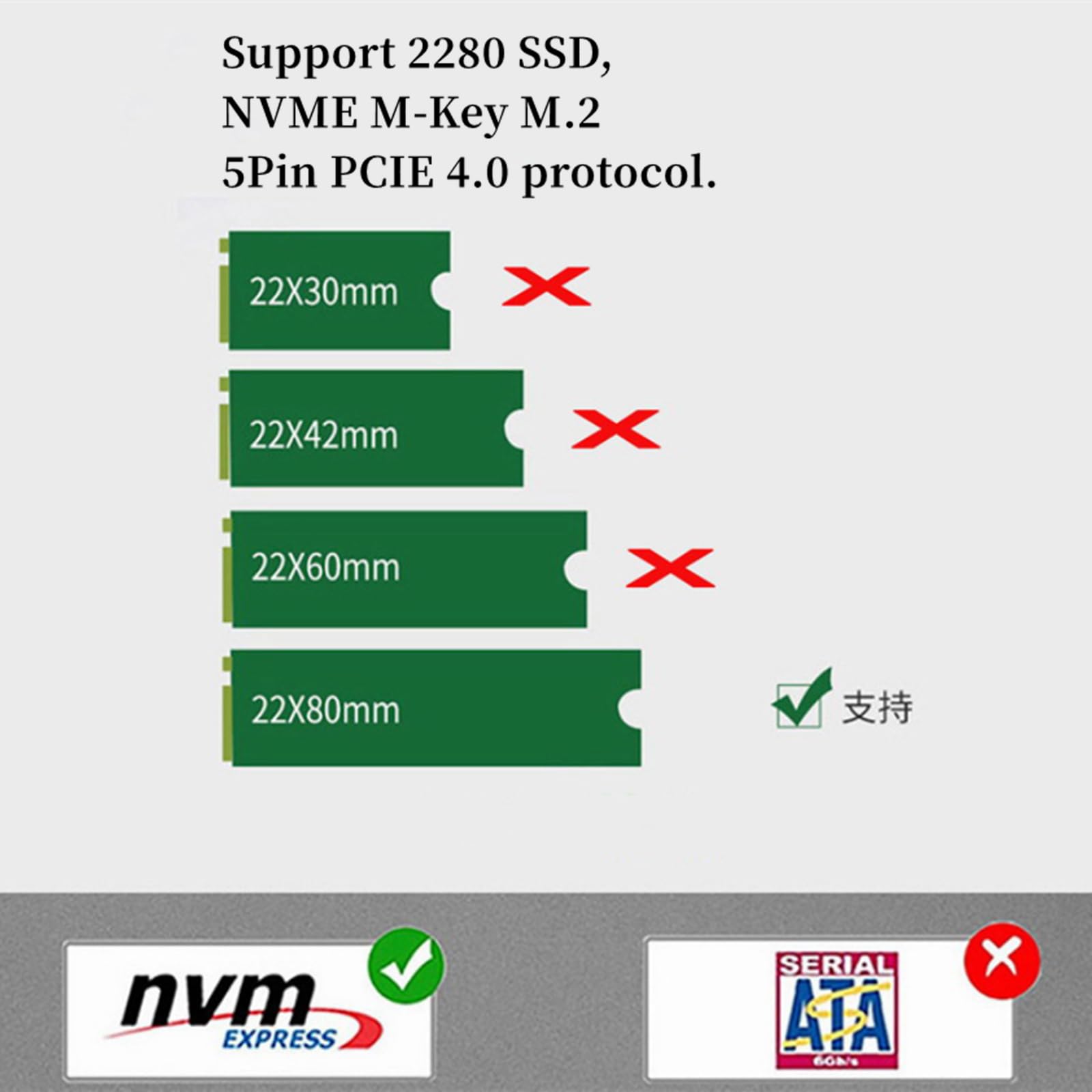 Suckoo for Rog Ally Handheld Conversion 2230 to 2280 SSD Expansion Board NVME M-Key 5Pin M.2 PCIE 4.0 Adapter Upgrade Converter 90 Degree Green