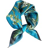 FEIBOON Mulberry Silk Scarfs Neck Scarf 21"x21" Small Square Scarfs hair scarf bandana for Women Gift Packed