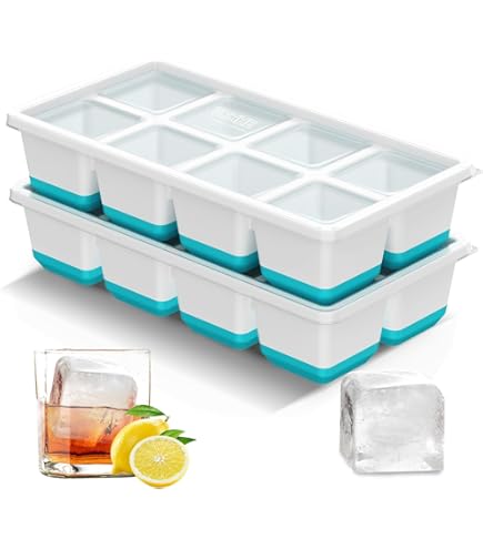 Bac à Glaçons Carré – Moule En Silicone à 60 Compartiments Pour Whisky, Cocktails, Café, Lait Et