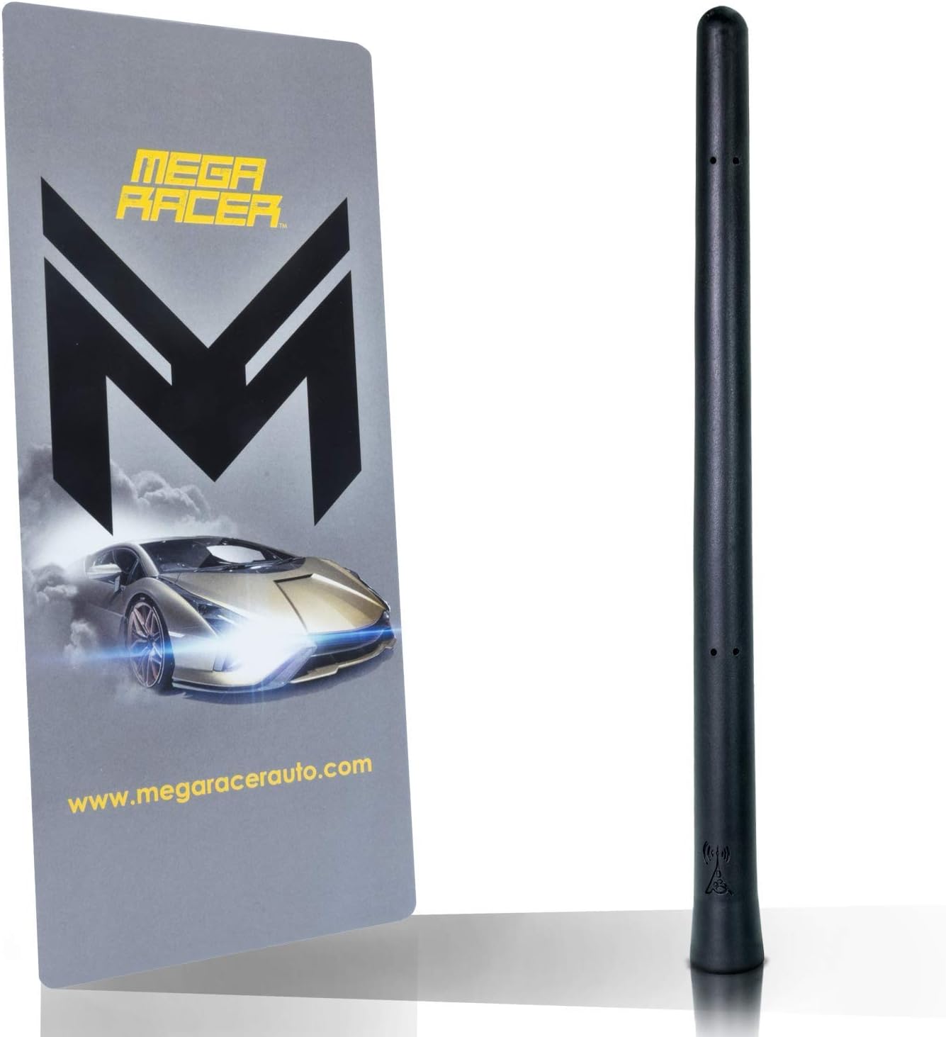 Mega Racer Bending Truck Antenna - 7.0 Inch AM/FM Compatible, Universal Fit for Trucks and Cars, Rubber Antenna with Anti-Theft Design and Car Wash Safe - Black: Automotive